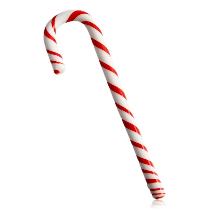 Kosta Boda Polka Glass Candy Cane Decoration Red & White
