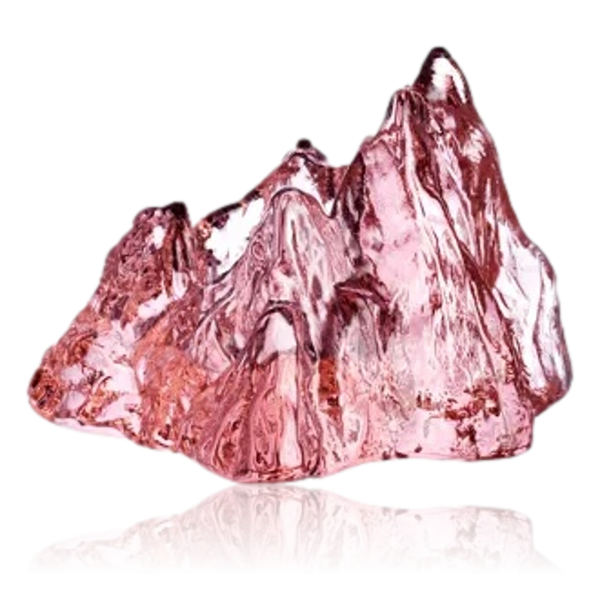 Kosta Boda The Rock Votive Pink