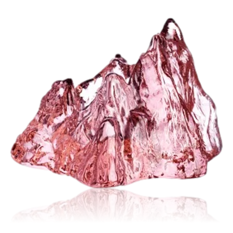 Kosta Boda The Rock Votive Pink