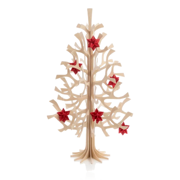 Lovi 5cm Hanging Stars Bright Red Set of 6