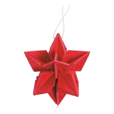 Lovi Hanging Birch Star 5cm Red