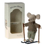Maileg Winter Mouse With Ski Set Big Brother