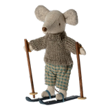 Maileg Winter Mouse With Ski Set Big Brother
