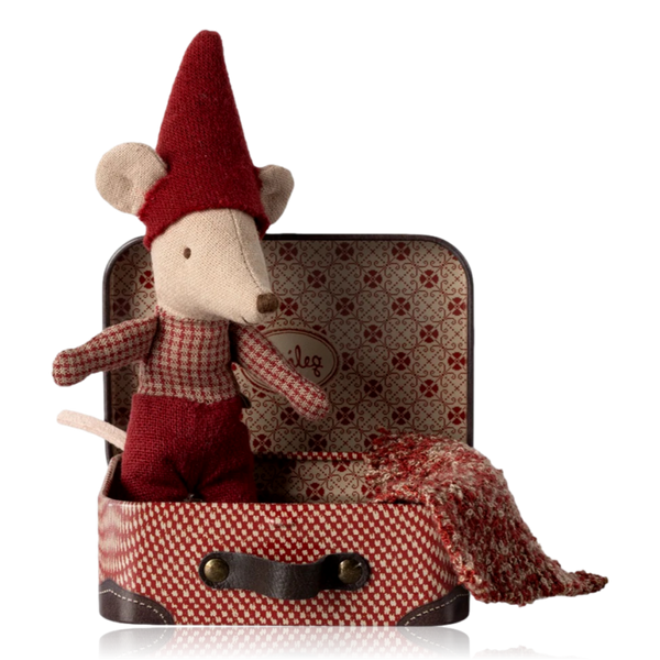 Maileg Christmas Mouse Baby In Suitcase