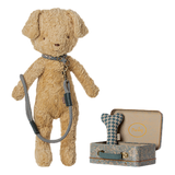 Maileg Puppy Supply Accessories In Metal Suitcase Blue