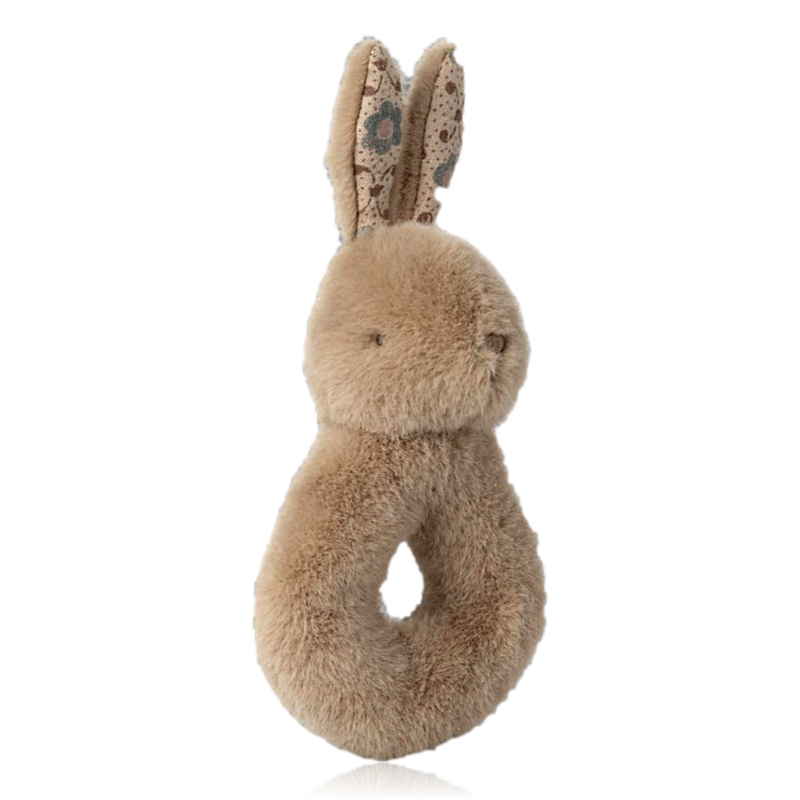 Maileg Rabbit Rattle Set Cream Peach