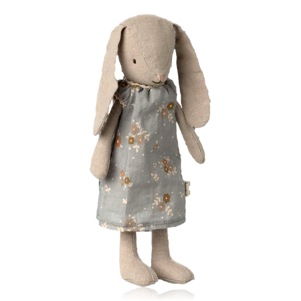 Maileg Bunny in Duck Egg Floral Dress Size 1