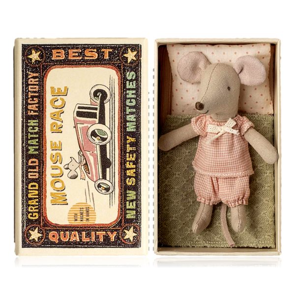 Maileg Little Sister Mouse In Matchbox