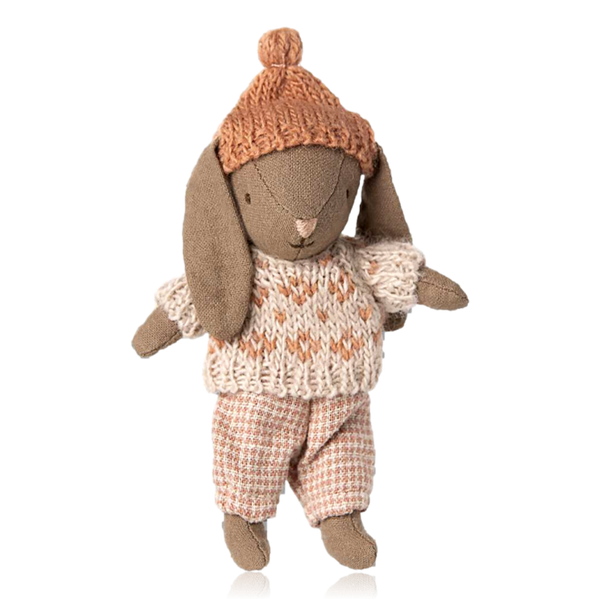 Maileg Micro Winter Brown Bunny Rose