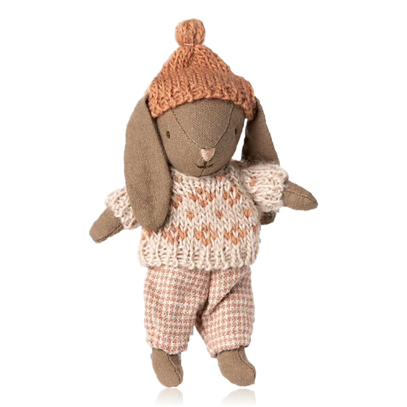 Maileg Micro Winter Brown Bunny Rose