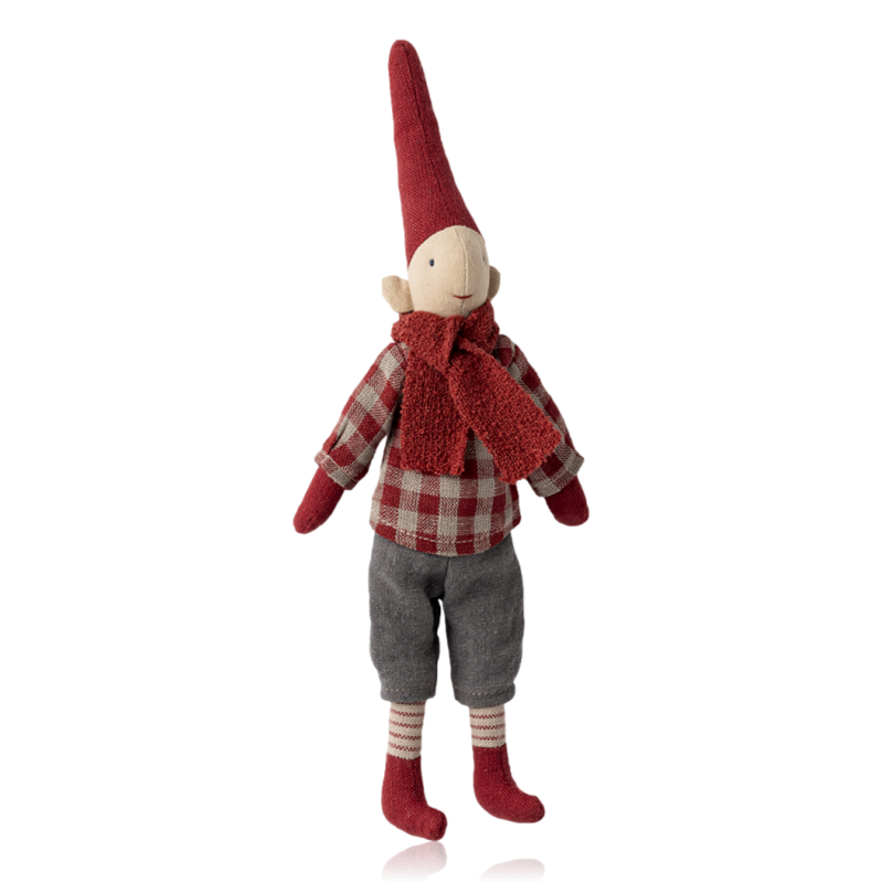 Maileg Pixy Boy Size 1 Red Checked Shirt