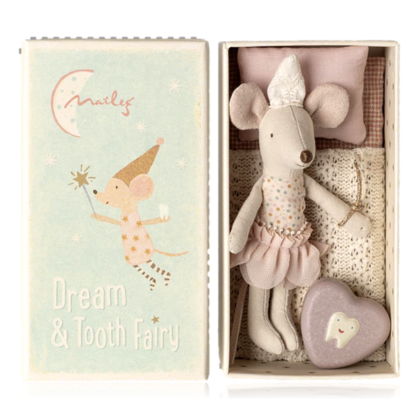 Maileg Little Sister Tooth Fairy Mouse In Matchbox