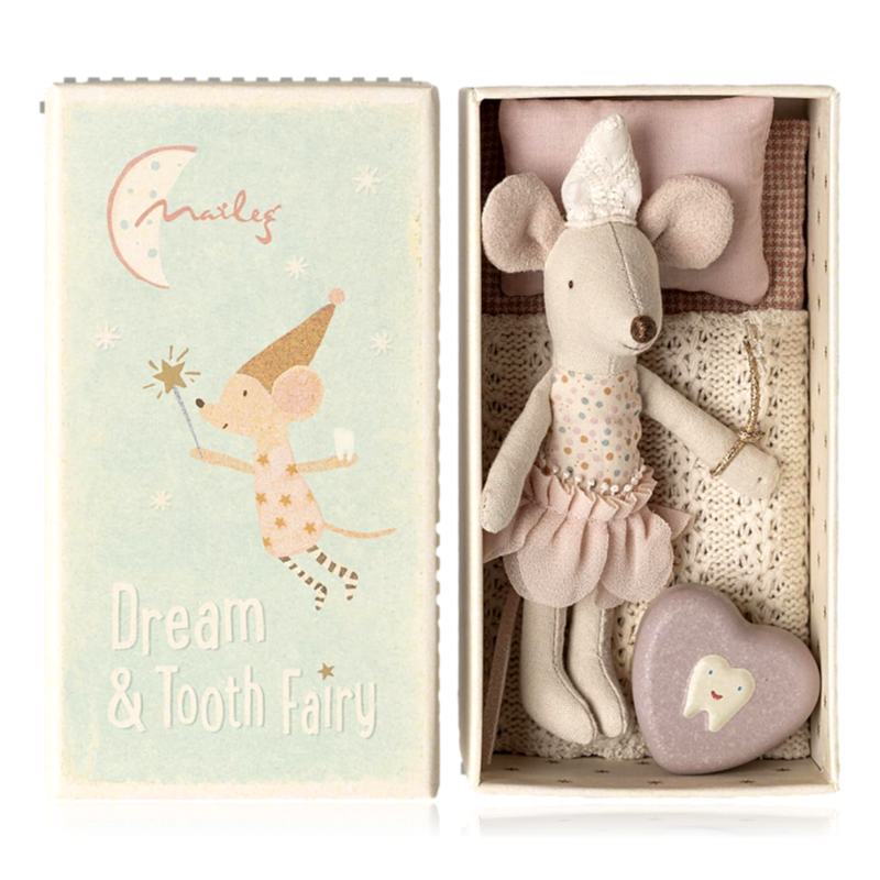 Maileg Little Sister Tooth Fairy Mouse In Matchbox