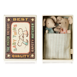 Maileg Twins Baby Mice In Matchbox