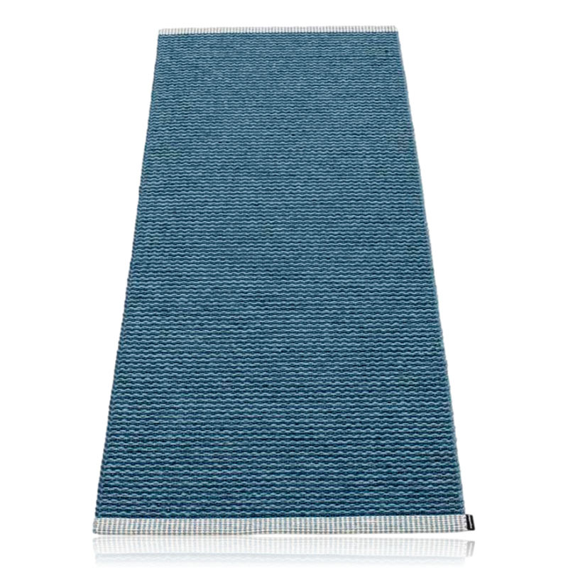 Pappelina Mono Rug Ocean Blue & Dove Blue 60 x 150