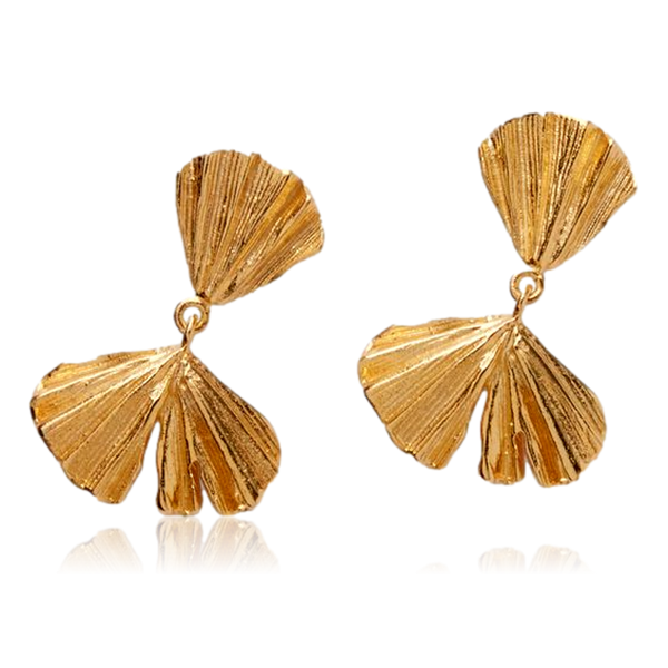 Pernille Corydon Autumn Leaf Earrings Gold