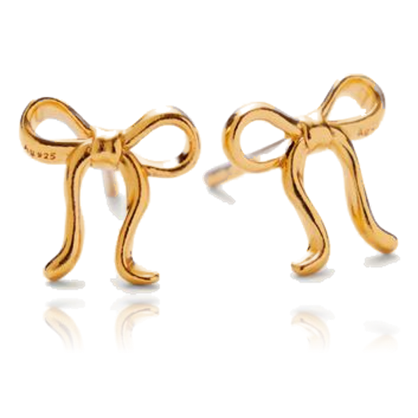 Pernille Corydon Bow Studs Gold