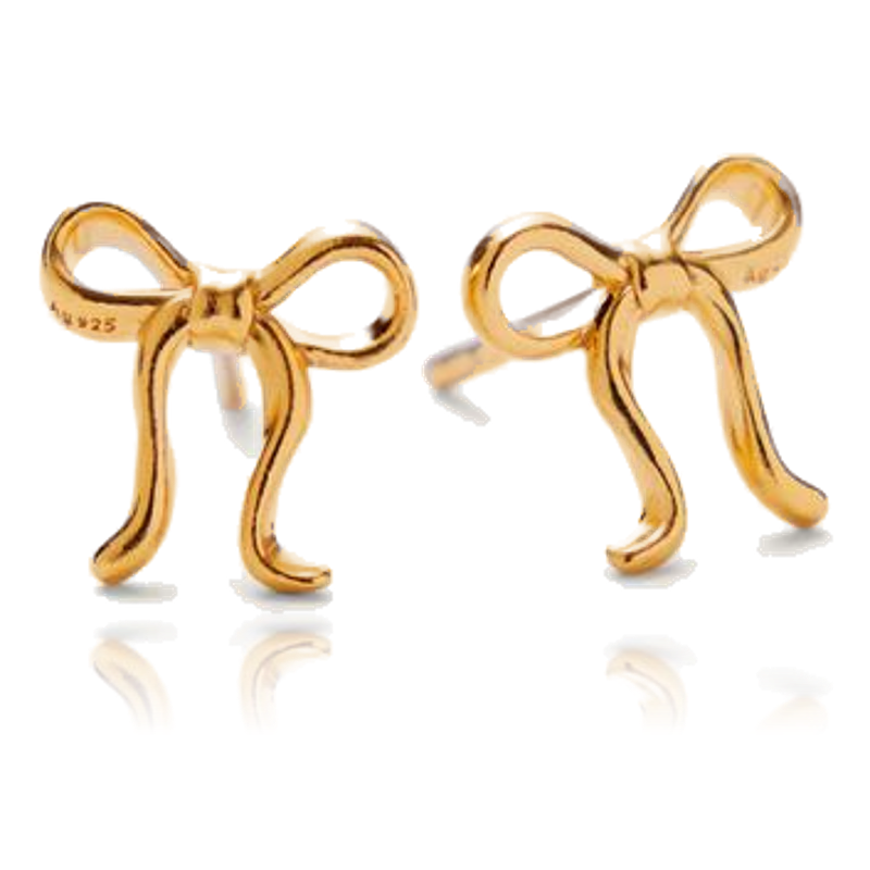 Pernille Corydon Bow Studs Gold