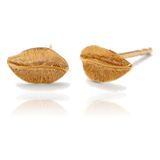 Pernille Corydon Elm Leaf Stud Earrings Gold