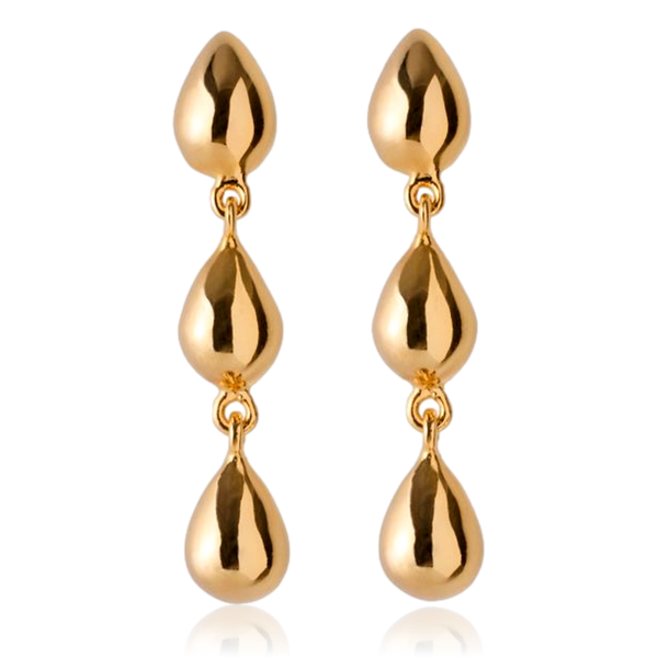 Pernille Corydon Rain Earrings Gold Drop