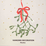 Pluto Hanging Christmas Decoration Mistletoe Gold