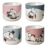 Pluto Set of 4 Ceramic Egg Cups Moomin Winter