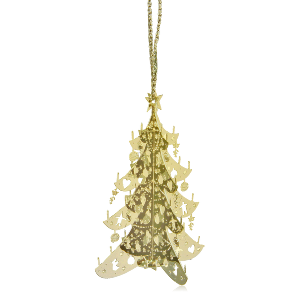 Pluto 3D Hanging Tree Decoration Gold