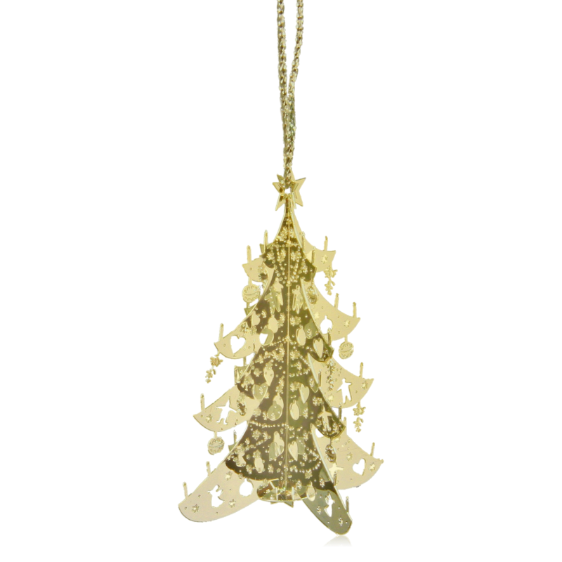 Pluto 3D Hanging Tree Decoration Gold