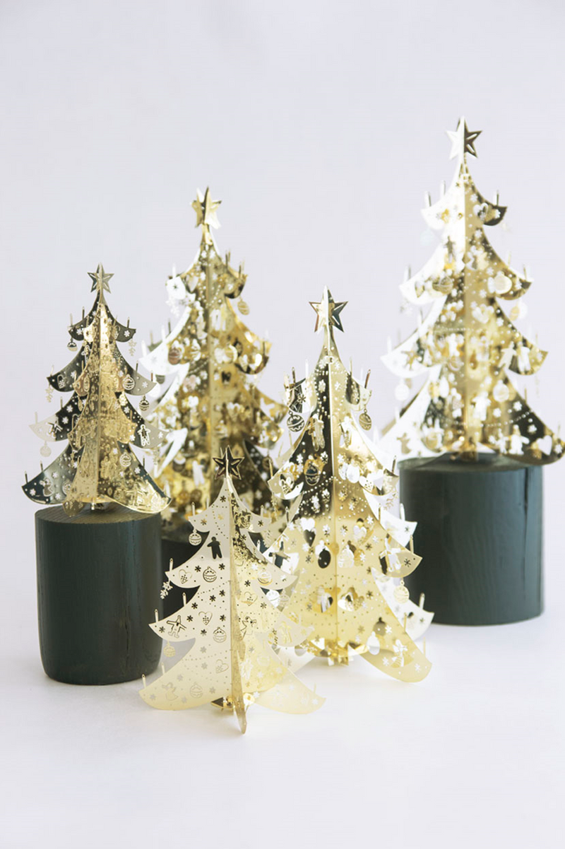 Pluto Standing Christmas Tree Small Gold