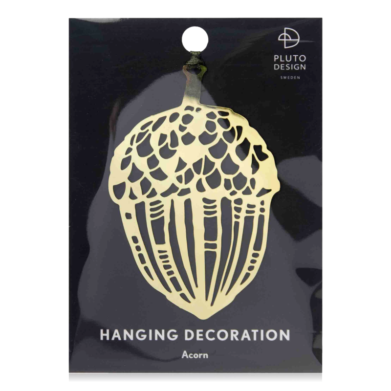 Pluto Hanging Acorn Decoration Gold