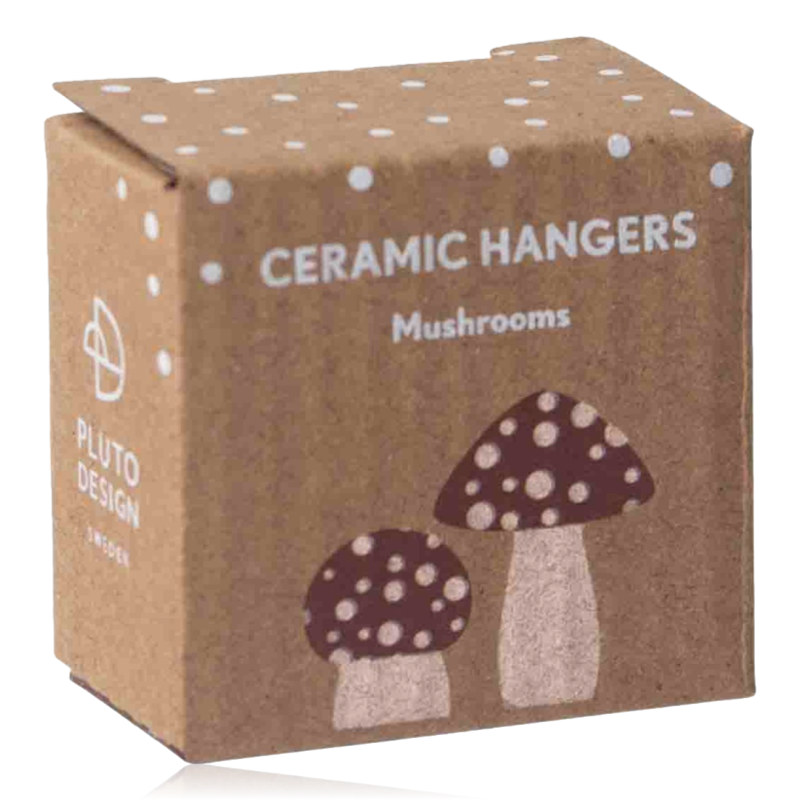 Pluto Ceramic Hanging Decoration Mushroom 2 Piece