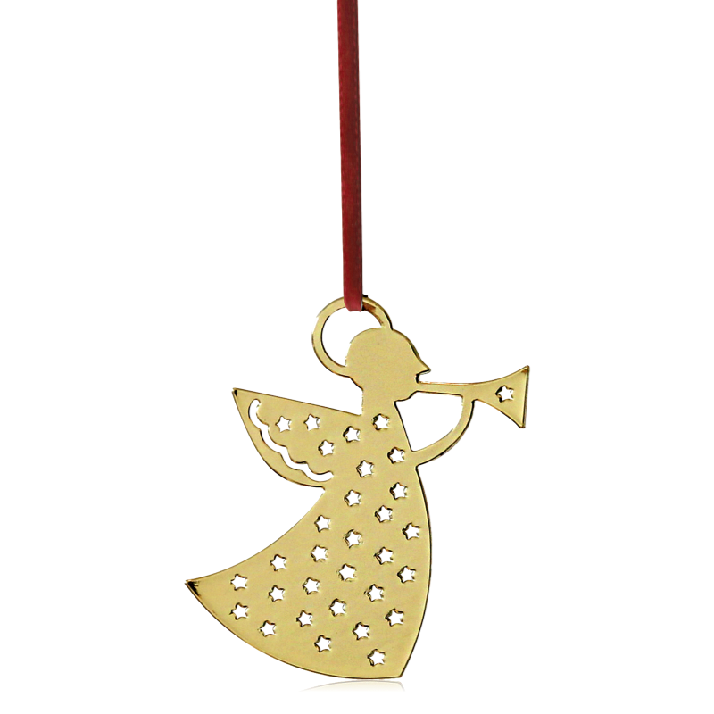 Pluto Hanging Decoration Trumpet Angel Gold