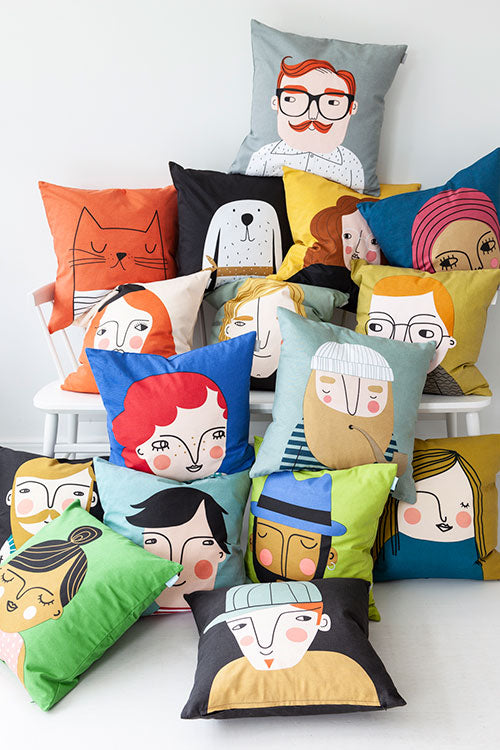 Spira of Sweden Face Cushion Cover Kerstin