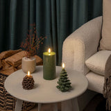 Uyuni LED Pillar Candle Olive Green 5.8 x 15.2 cm