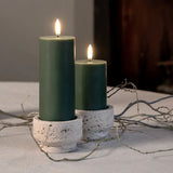 Uyuni LED Pillar Candle Olive Green 5.8 x 10.1 cm