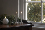 Uyuni LED Textured Snowball Candle 8 x 8 cm