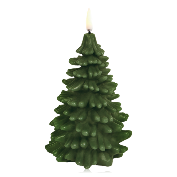 Uyuni Lighting LED Christmas Tree Candle Olive Green 10x15 cm