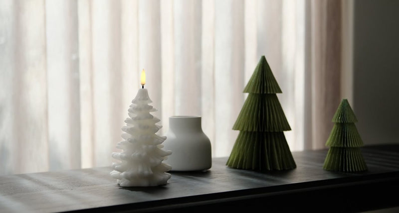 Uyuni Lighting LED Christmas Tree Candle Nordic White 10x15 cm