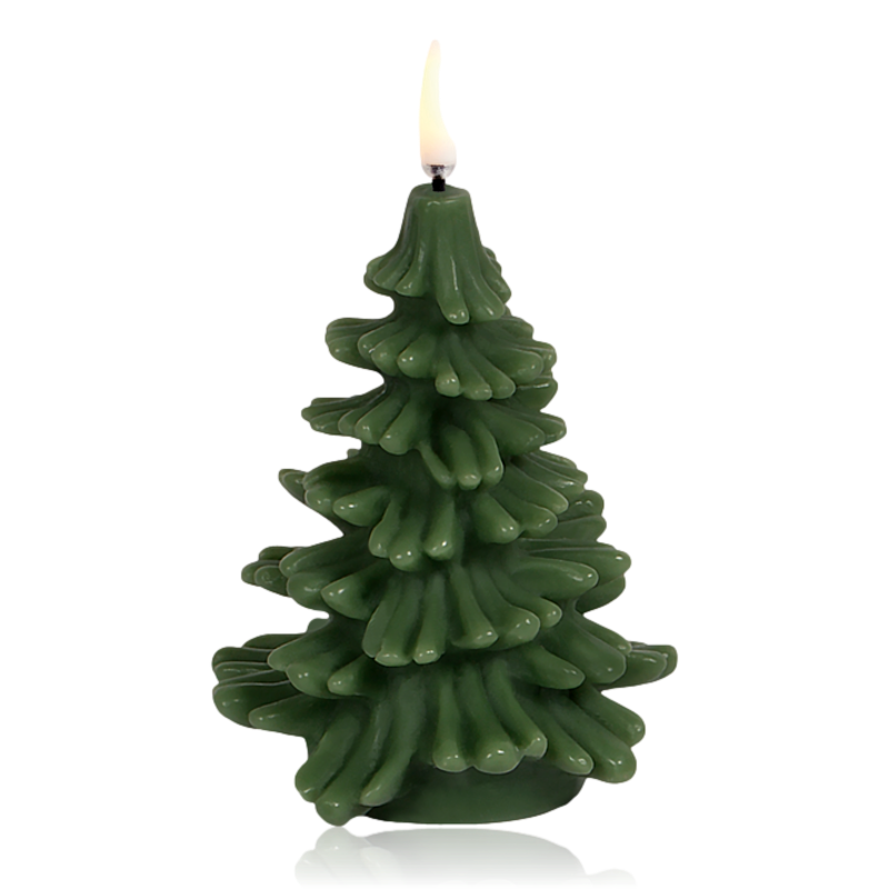 Uyuni Lighting LED Christmas Tree Candle Olive Green 9x12 cm