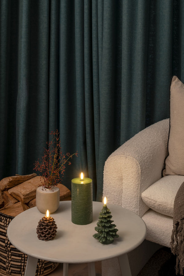 Uyuni Lighting LED Christmas Tree Candle Olive Green 9x12 cm
