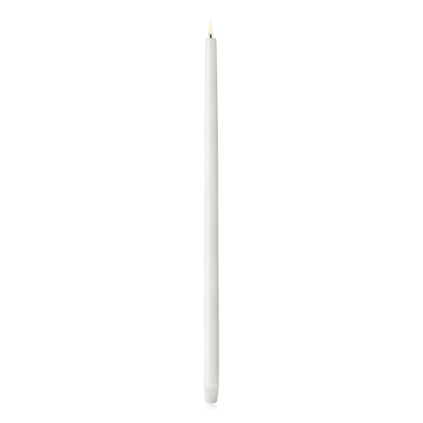 Uyuni Tall LED Taper Candle Nordic White 2.3 x 55cm