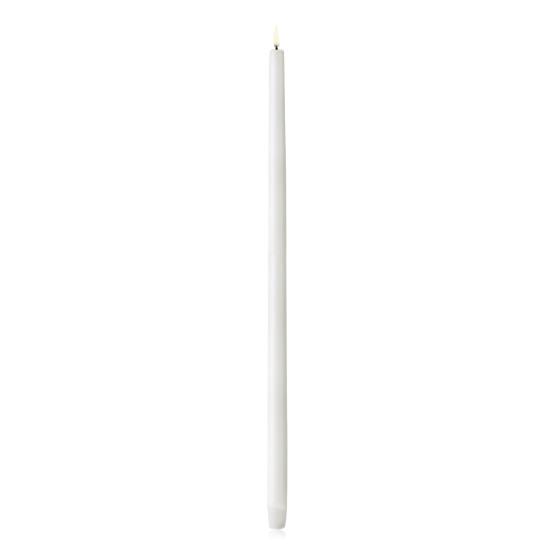 Uyuni Tall LED Taper Candle Nordic White 2.3 x 55cm