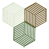 Zone Denmark 3 Piece Trivet Set Hexagon Grass/Mint/Liquorice