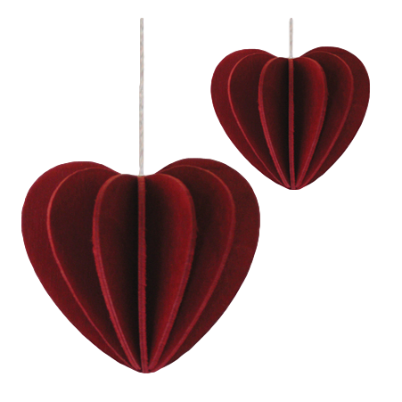 Lovi Heart 4.5cm Dark Red