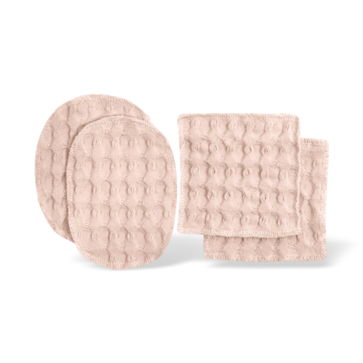 The Organic Company Big Waffle Makeup Pads Pale Rose