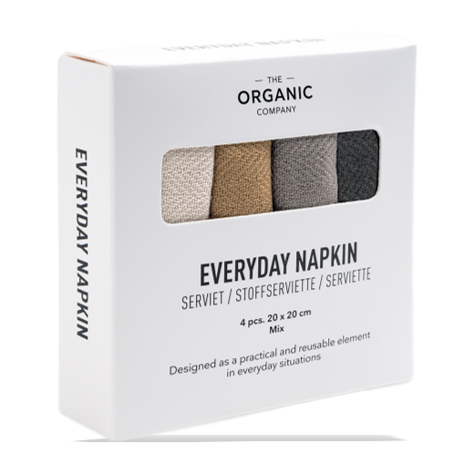 The Organic Company Everyday Napkins Set of 4  Earth Mix