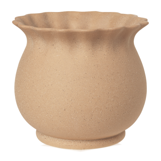 Broste Ceramic Alexa Plant Pot Brown Sand Large