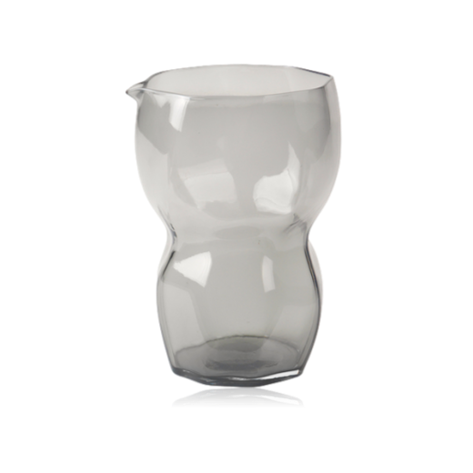 Broste Limfjord Glass Jug Grey