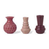 Dottir Ceramic Vase Samsurium Minibell Rose Set of 3