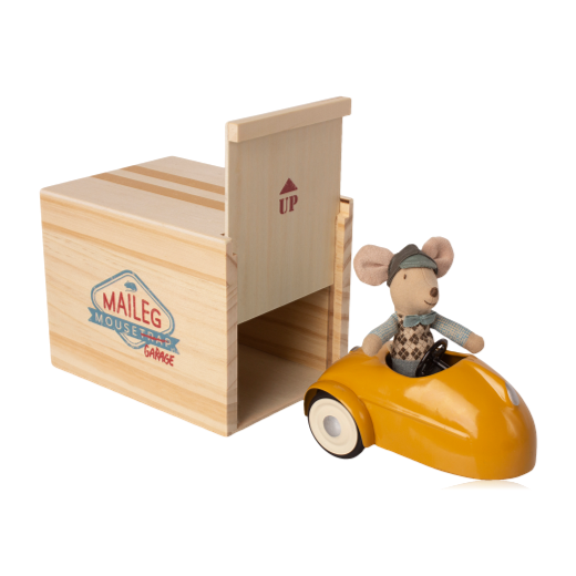 Maileg Mouse Car With Garage Yellow